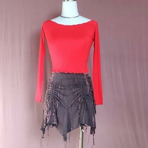 Spicy Red Off-Shoulder Top